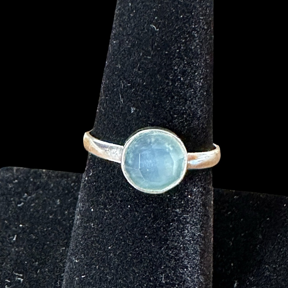 Silver Ring with Aquamarine Stone